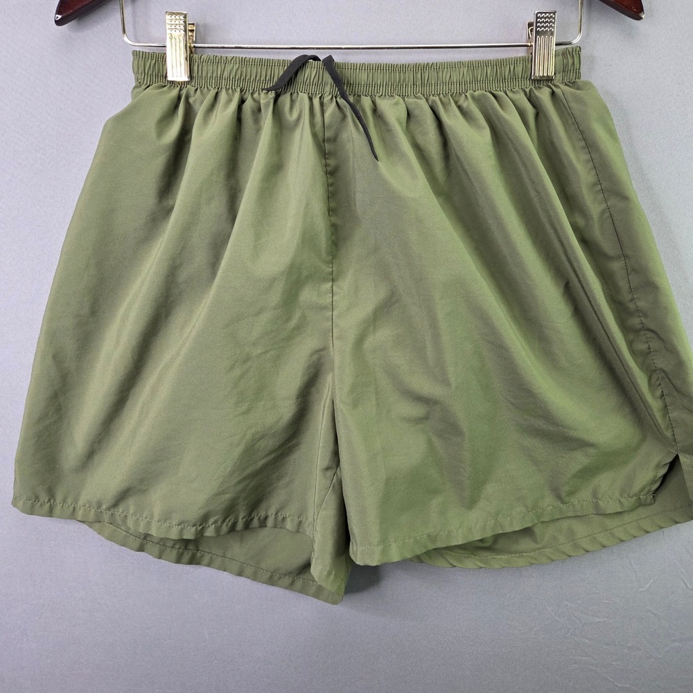 Soffe Athletic Shorts Running Training M Green Elastic Waist Drawstring